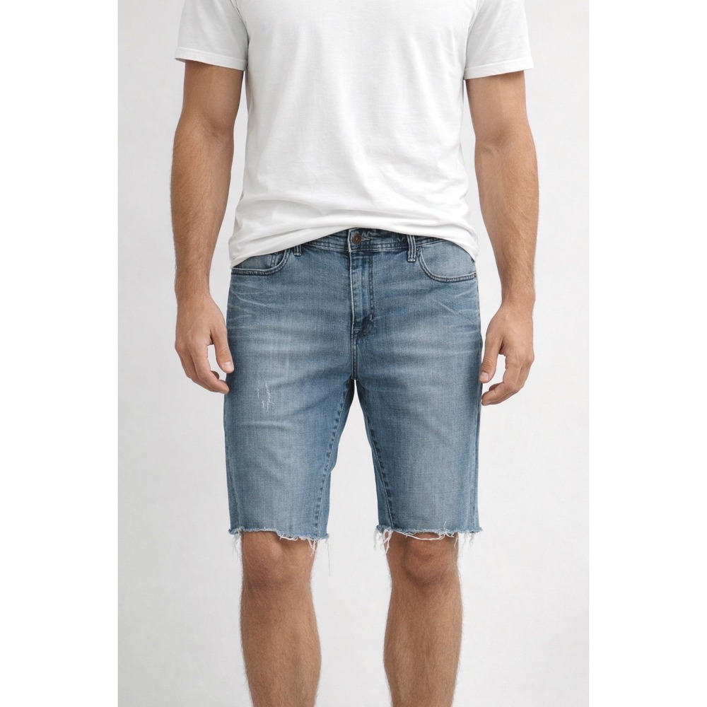 William Rast Dean Slim Straight Mens Distressed Cutoff Denim Shorts 38 99-20